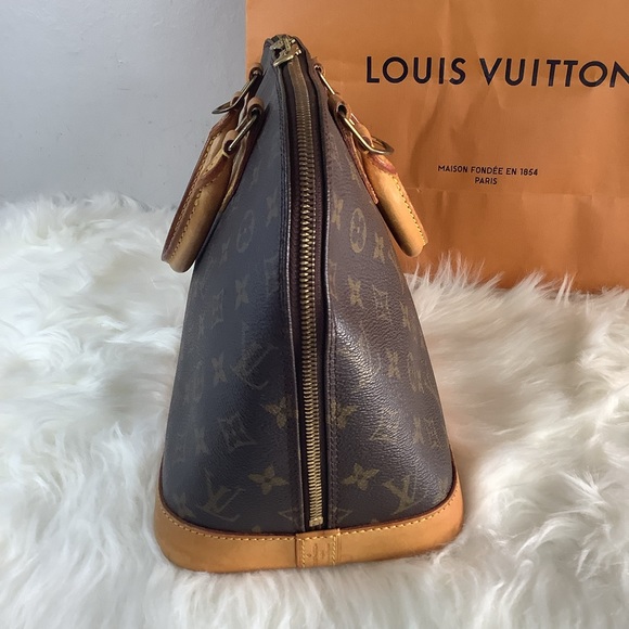 🛍SALE🛍🛍🤎Louis Vuitton  BROWN COATED MONOGRAM CANVAS ALMA PM🤎 - Picture 3 of 10